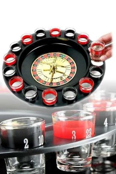 PlayOne Eğlenceli Shot Bardakları ve Rulet Oyunu