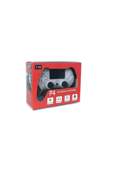 ONREZ T29-WHİTE-PS4 Gamepad, Bluetooth Kablosuz ve Kablolu Çift Motorlu, Dokunmatik Ekranlı 6 Eksenli - 4