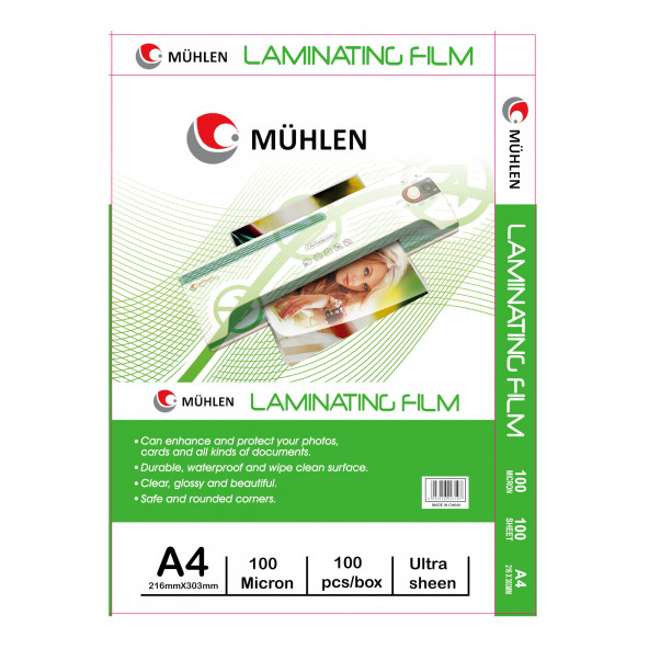 Mühlen Laminasyon Makinesi Filmi 100 Mc A4 1 Paket 100 Adet - 2