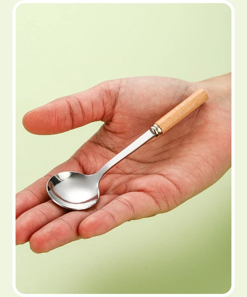 DIY Mini Paslanmaz Çelik Çocuklar İçin Kürek Sofra Takımı - Ultra İnce Kaşık - 10
