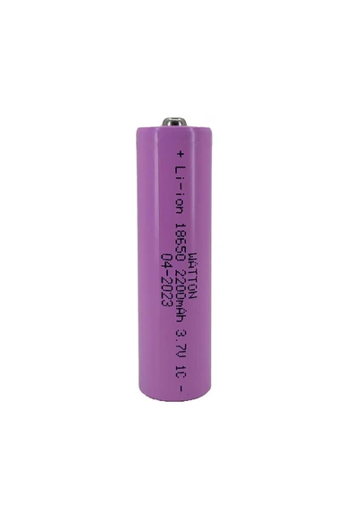 Watton 18650 2200mAh 1Li Şarjlı Fener Pili Li-ion 3.7V 1C Premium