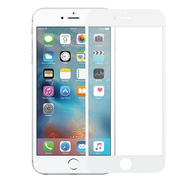 Bİ 2,5D SUPER GLASS IPHONE 7 PLUS/8 PLUS BEYAZ EKR