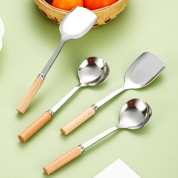 DIY Mini Paslanmaz Çelik Çocuklar İçin Kürek Sofra Takımı - Ultra İnce Kaşık - 3