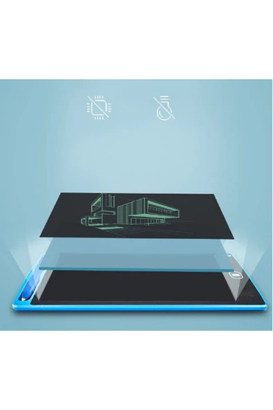 sonteknolojim 12" Renkli Dijital Yazı Tahtası 12 Inc Grafik Tablet Dijital Not Tahtası Yaz Sil Dijital Not Tahtası - 2