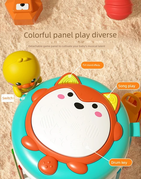 Montessori Kutu Evi - C- Gelişmiş Versiyon + Ördekli Cep Telefonu - 11