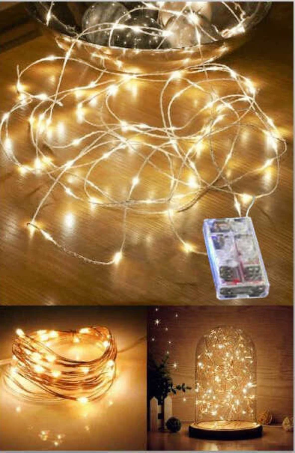 Led İşik Pilli 3 Metre Tek Fonksiyonlu Günişiği