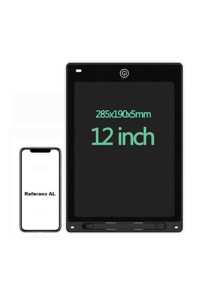 Şıktek 12" Renkli Dijital Yazı Tahtası 12 Inc Grafik Tablet Dijital Not Tahtası Yaz-sil Dijital Not Tahtası