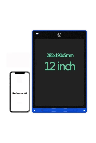 sonteknolojim 12" Renkli Dijital Yazı Tahtası 12 Inc Grafik Tablet Dijital Not Tahtası Yaz Sil Dijital Not Tahtası - 5
