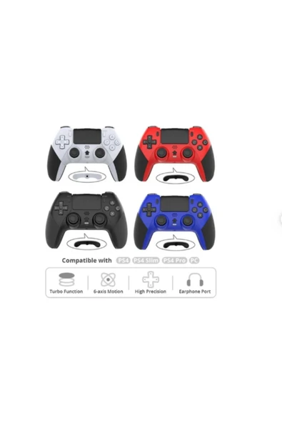 ONREZ T29-BLACK-PS4 Gamepad, Bluetooth Kablosuz ve Kablolu Çift Motorlu, Dokunmatik Ekranlı 6 Eksenli - 4