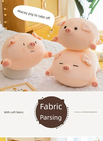 Dudu Domuz Peluş Oyuncak - Kırpık Gözler - 51cm - Model 3 - 9