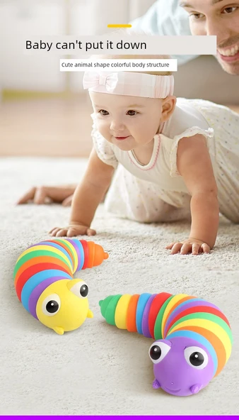 Montessori Çeşitli Kıvrımlı Tırtıl - Turuncu - 11