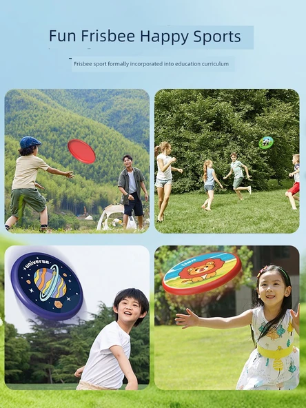 Çocuklar için Yumuşak Frisbee - Roket + Aslan (Yumuşak Kalın, 20cm Çap) - 5