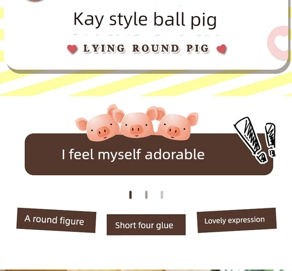 Pembe Peluş Domuz Oyuncak - 81cm - 8