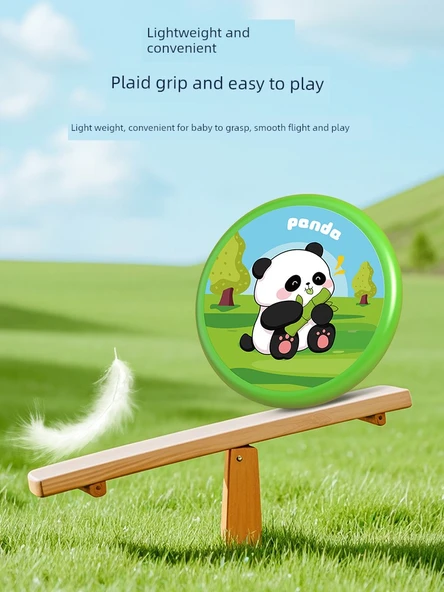 Çocuklar için Yumuşak Frisbee - 20cm Küçük Panda (70g, Yumuşak Kalın, Vurmaz) - 3