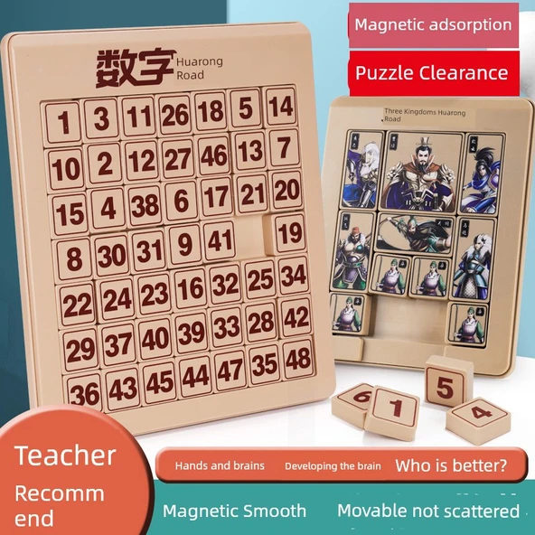 Manyetik Dijital Klotski Bulmaca - Yeşil - Non-Manyetik - 2