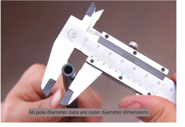 DIY Cam Çelik Direk - 2mm Dış Çap - 1.2m Uzunluk (2 Parça) - 12