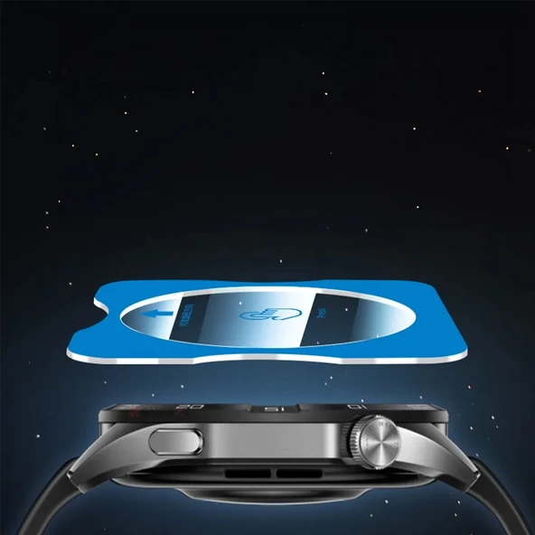 Huawei Watch GT5 46mm Ekran Koruyucu Tam Uyumlu, Kolay Takılan Temperli Cam - Resim 4