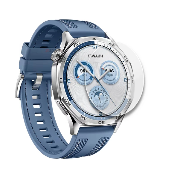 Huawei Watch GT5 46mm Ekran Koruyucu Tam Uyumlu, Kolay Takılan Temperli Cam - Resim 2