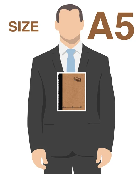 Natural Journal A5 Defter Sert Kapak 160 Sayfa, Spiralli 80 yp. KARELİ - 3