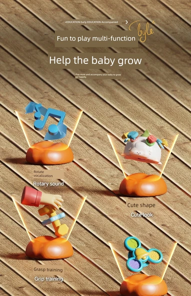 Bebek Dokunma Topu Oyuncak - Üçü Bir Arada Pirinç Mantısı Koyun + Yumurta Eşleştirme - 9