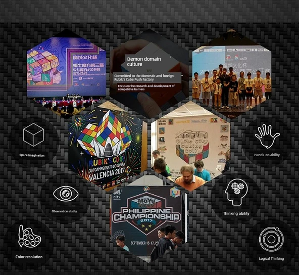 Karbon Fiber Piramit Küp Üçüncü Sıra Özel Şekilli Megaminx Küp - Karbon Fiber Beş Rubik Küp + Taban-Rubik Küp Kitabı - 9