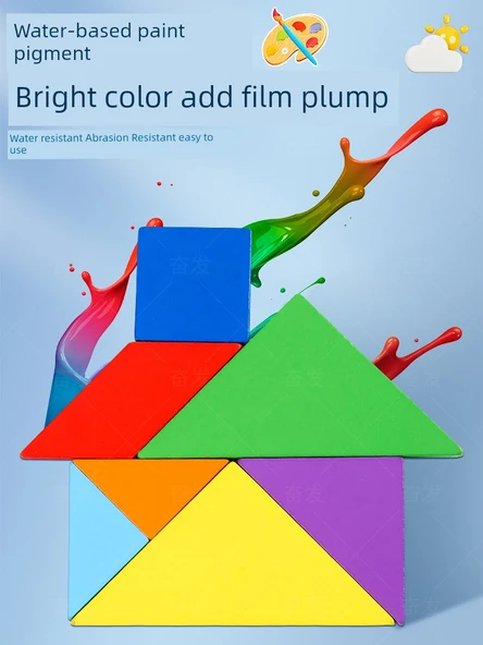 Manyetik Tangram Bulmaca - Prens Mavi + Prenses Pembe Bulmaca Kılavuzu - 6