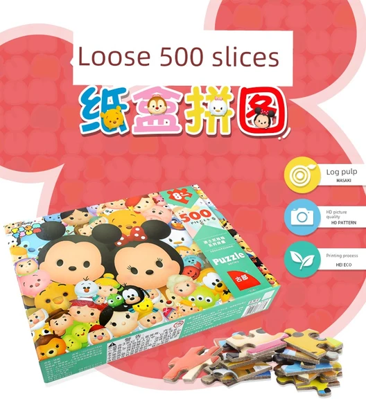 500 Parça Disney Karikatür Yapbozu - Buz ve Kar B - 6