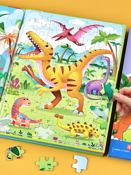 Manyetik Dinozor Bulmacası 4 Yaş 2 Seviye [Dinozor Dünyası] - 5