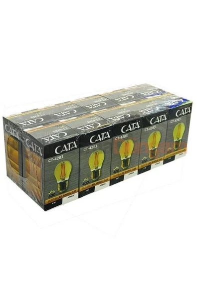 Cata 10'lu Paket 4w Rustik Led Ampül E27 - Amber