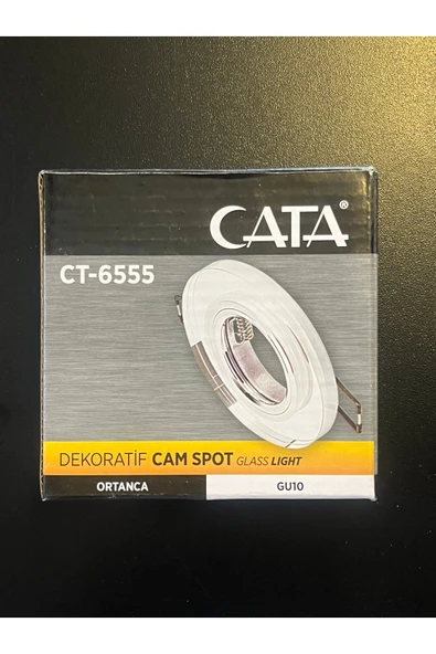 Cata Ct-6555 Ortanca Dekoratif Cam Spot Kasası  Gu10 - 3’lü Paket - 3