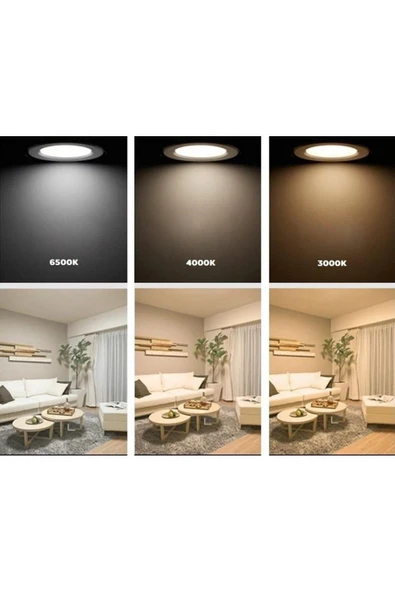 ACK 12w 3200k Günışığı Işık Sıva Altı Yuvarlak Led Panel Ap01-01200 - 5