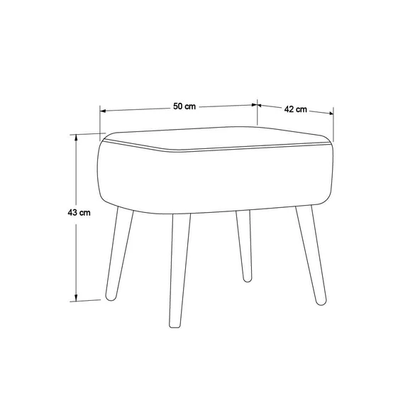 Sirius Dekoratif Puf - Sarı 50x42x43 cm - 6