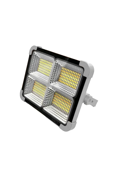 Cata Ct-4698 Güneş Enerjili Solar 200w Watt Led Projektör Taşınabilir Sarı Beyaz Ve Çakar Işık Lamba Ip44
