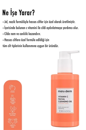 Maruderm C Vitaminli Yüz Yıkama Jeli 200 ml - 3