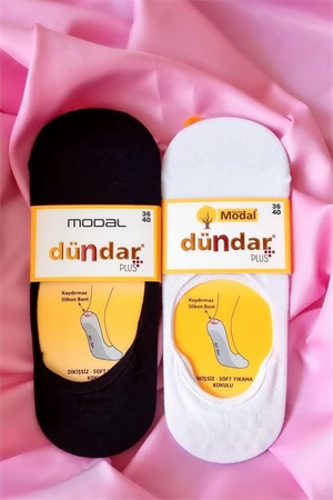 2 li Pamuk Slikonlu Kokulu Babet Çorap