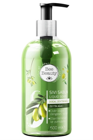 Bee Beauty Doğal Zeytinyağlı Zeytin Ağacı Sıvı Sabun 500 ml Yeşil ürün görseli 1