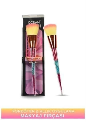 Ocean Volkanik Yüz Taşı + Makyaj Fırçası No:965 | Cilt Yağı Emilimi & Pürüzsüz Makyaj Seti - Resim 2