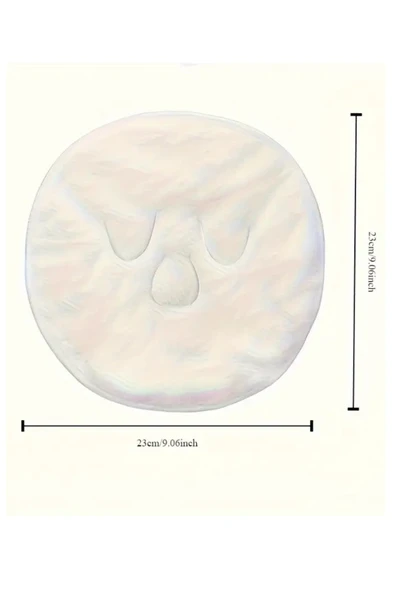 1 adet Yeniden Kullanılabilir Yüz Buharlı Havlu Maskesi, Kokuşuz Sıcak Kompres Yüz Havlusu Nemlendirici Cilt Bakımı için, Elektrik veya Pil Gerektirmez, Ev ve Güzellik Salonu Kullanımı için İdeal - 5