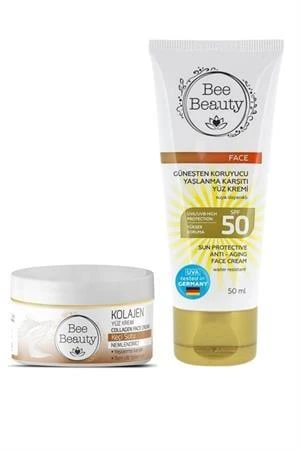 Bee Beauty Koruyucu Yaşlanma Karşıtı Yüz Kremi 50 Spf 50 ml Keçi Sütü Kolajen Yüz Kremi 50 ml ürün görseli
