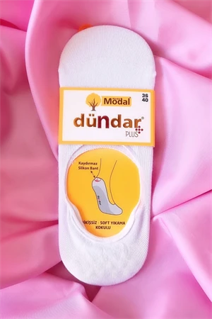 2 li Pamuk Slikonlu Kokulu Babet Çorap - 3