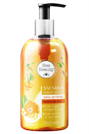 Bee Beauty Doğal Zeytinyağlı Mandalina Ağacı Sıvı Sabun 500 ml ürün görseli 1