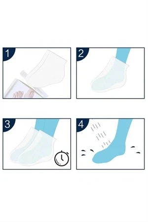 Peeling Etkili Ayak Maskesi Nemlendirici Kolajen Manikür El Maskesi (1 Çift) - 4