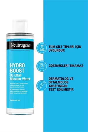 Neutrogena Hydro Boost 3 Etkili Micellar Water 400 ml - Resim 4