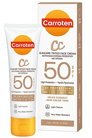 Carroten CC SPF 50 Renkli Yüz Güneş Kremi – Yüksek Koruma ve Cilt Tonu Eşitleyici, 50 ml - 2