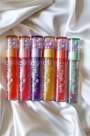 İnci detaylı renk değiştiren uzun süre kalıcı parlatıcı özellikli dudak bakım yağı - Resim 3