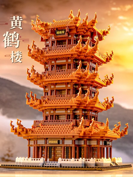 Suzhou Bahçesi Yapı Blokları - Artı Sayı Lüks Dekoratif Lamba Hediye Paketi Akrilik Kutu - 15