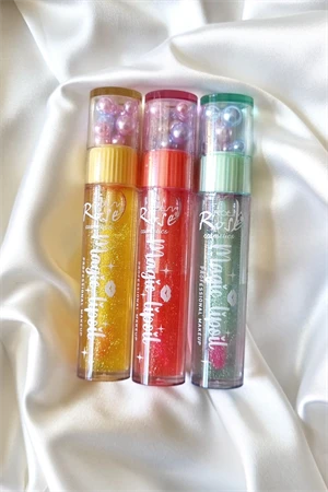 3 adet İnci detaylı renk değiştiren uzun süre kalıcı parlatıcı dudak bakım yağı - Resim 2