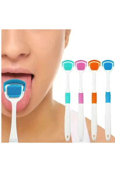 1adet Silikon Dil Kazıyıcı, Ağız Kokusu Azaltıcı Oral Bakım Aracı, Koku Yok, Yetişkin Dil Temizleyici, Diş Hijyeni Aksesuarı ürün görseli 1
