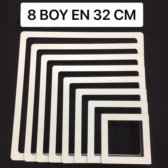 Düş Kapanı Makrome Halkası Kare 8 Boy Beyaz
