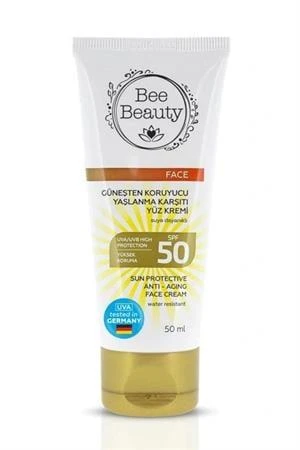 Bee Beauty Koruyucu Yaşlanma Karşıtı Yüz Kremi 50 Spf 50 ml Keçi Sütü Kolajen Yüz Kremi 50 ml - Resim 3